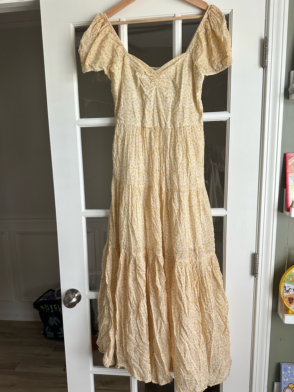 Billabong yellow dainty flower maxi dress